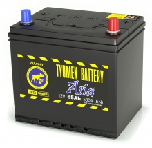 Аккумуляторная батарея TYUMEN BATTERY Asia 6СТ-65Ah 580A  г.Тюмень