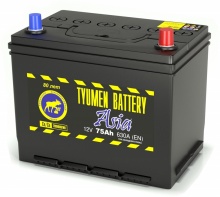 Аккумуляторная батарея TYUMEN BATTERY Asia 6СТ-75Ah 630A  г.Тюмень
