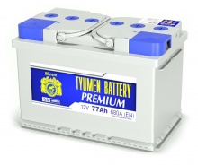 Аккумуляторная батарея TYUMEN BATTERY Premium 6СТ-77Ah 680A  г.Тюмень