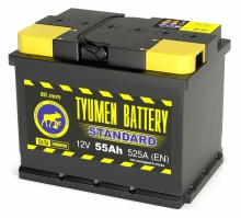 Аккумуляторная батарея TYUMEN BATTERY Standart 6СТ-55Ah 525A  г.Тюмень