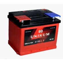 Аккумуляторная батарея UNIKUM 60Ah 500A прямая