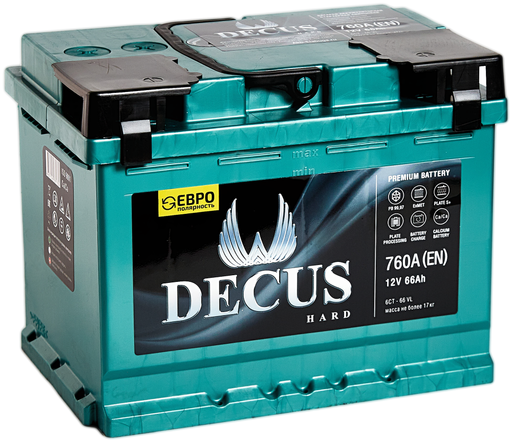 Аккумуляторная батарея DECUS 66Ah 760A