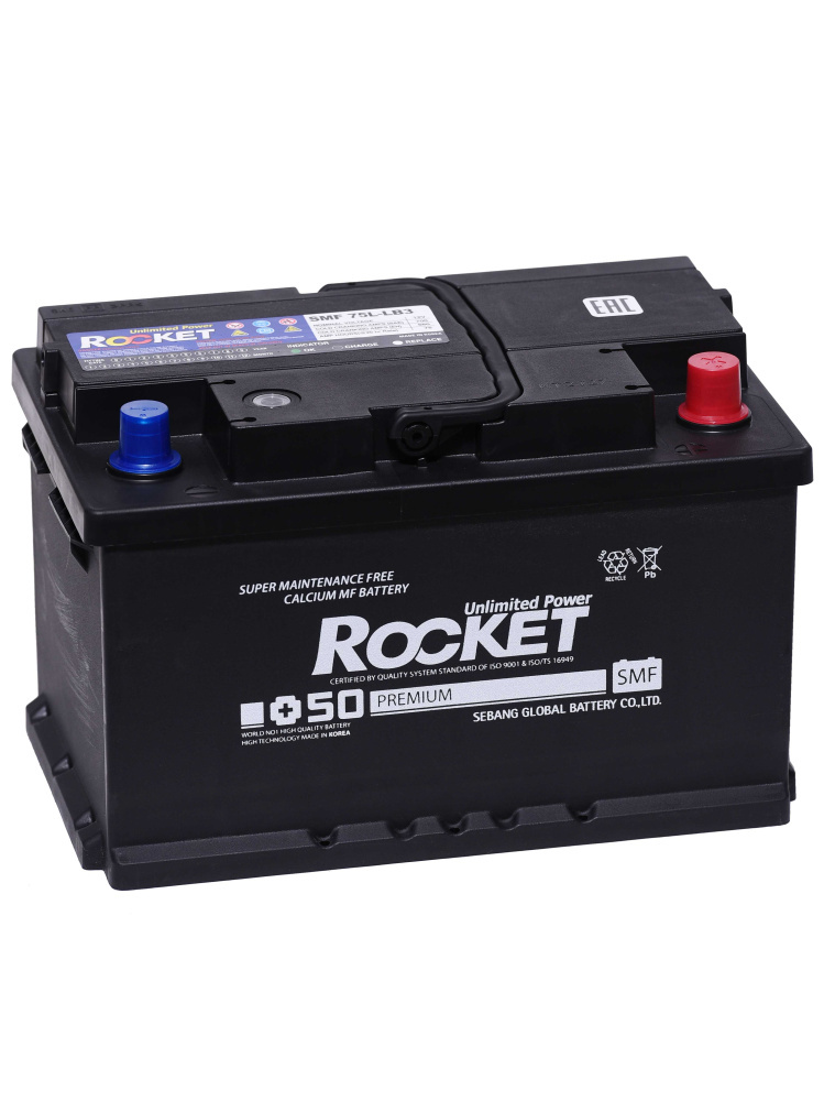 Аккумуляторная батарея ROCKET 75Ah 700A низкий SMF 75L-LB3